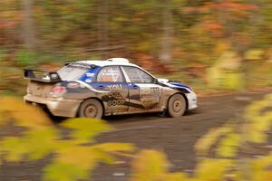 Brad Hayosh / Keegan Helwig Subaru WRX STi on SS15, Double Trouble.