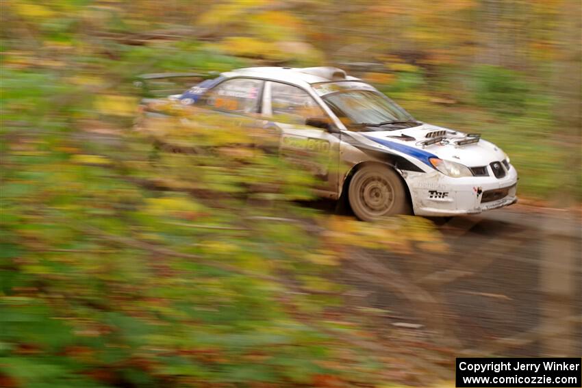 Brad Hayosh / Keegan Helwig Subaru WRX STi on SS15, Double Trouble.