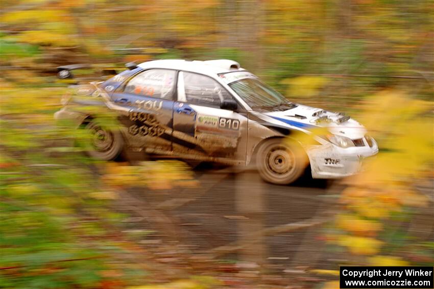 Brad Hayosh / Keegan Helwig Subaru WRX STi on SS15, Double Trouble.