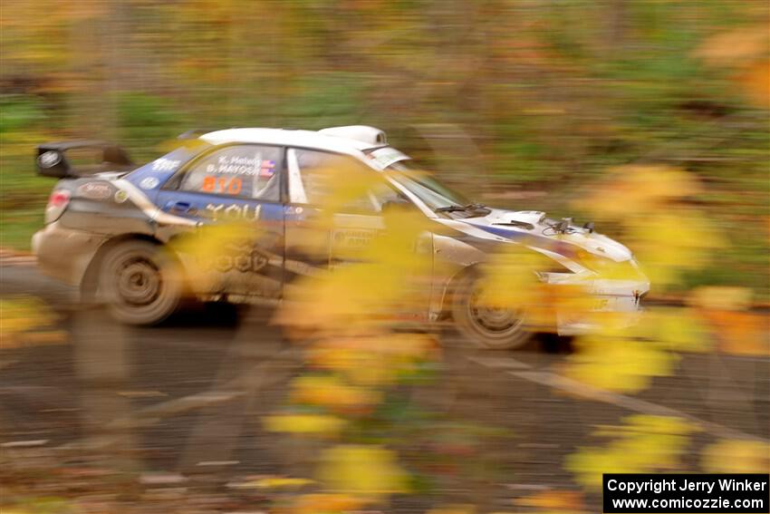 Brad Hayosh / Keegan Helwig Subaru WRX STi on SS15, Double Trouble.