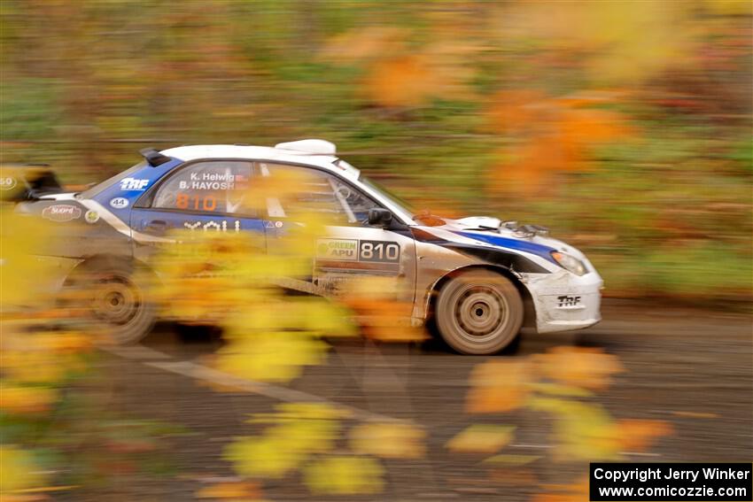 Brad Hayosh / Keegan Helwig Subaru WRX STi on SS15, Double Trouble.