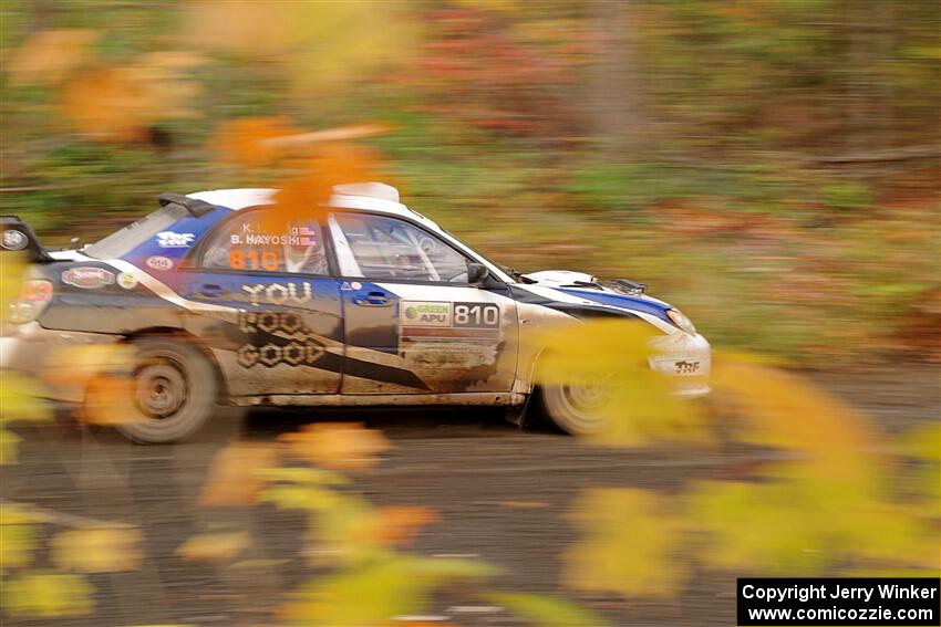 Brad Hayosh / Keegan Helwig Subaru WRX STi on SS15, Double Trouble.