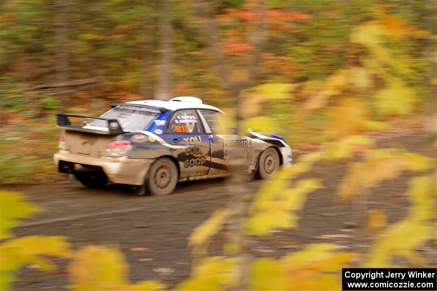 Brad Hayosh / Keegan Helwig Subaru WRX STi on SS15, Double Trouble.