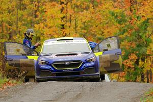 Brandon Semenuk / Keaton Williams Subaru WRX ARA24 before the start of SS15, Double Trouble.