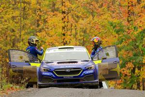 Brandon Semenuk / Keaton Williams Subaru WRX ARA24 before the start of SS15, Double Trouble.