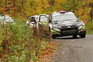 Patrick Gruszka / Florian Barral Hyundai i20 R5 before the start of SS15, Double Trouble.