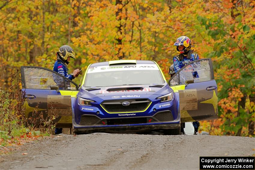 Brandon Semenuk / Keaton Williams Subaru WRX ARA24 before the start of SS15, Double Trouble.