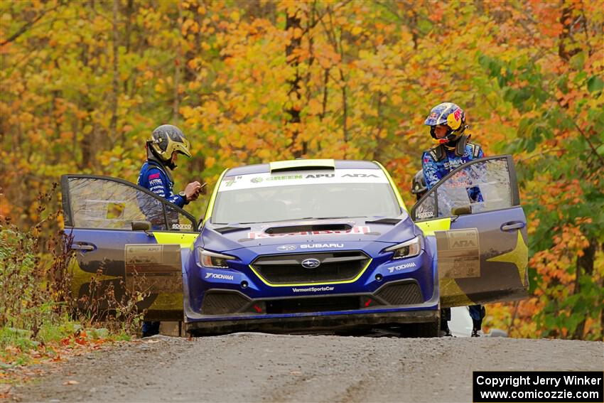 Brandon Semenuk / Keaton Williams Subaru WRX ARA24 before the start of SS15, Double Trouble.