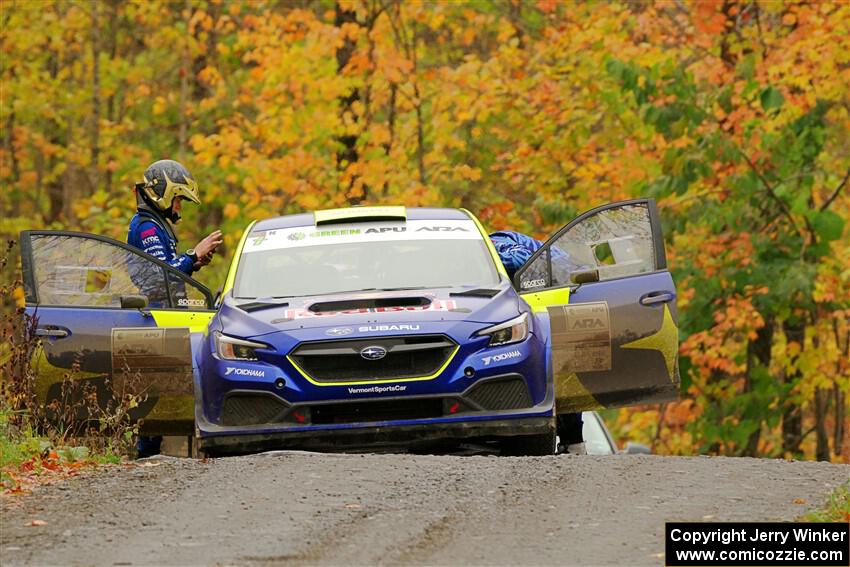 Brandon Semenuk / Keaton Williams Subaru WRX ARA24 before the start of SS15, Double Trouble.