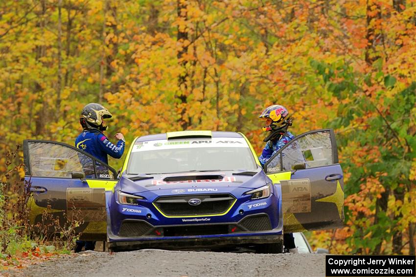 Brandon Semenuk / Keaton Williams Subaru WRX ARA24 before the start of SS15, Double Trouble.