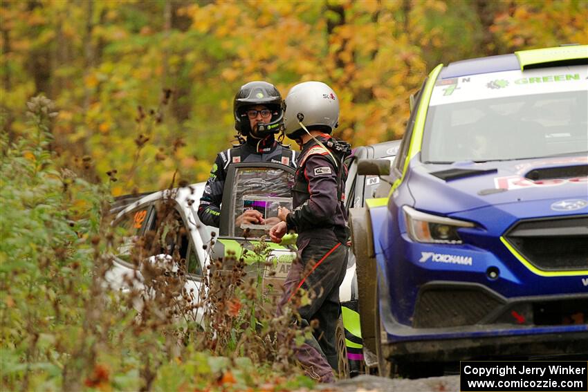 Patrick Gruszka / Florian Barral Hyundai i20 R5 before the start of SS15, Double Trouble.