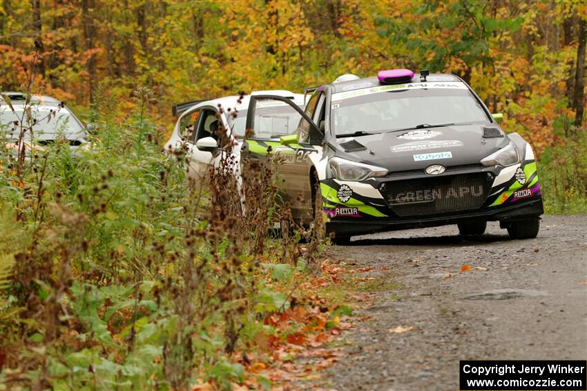 Patrick Gruszka / Florian Barral Hyundai i20 R5 before the start of SS15, Double Trouble.