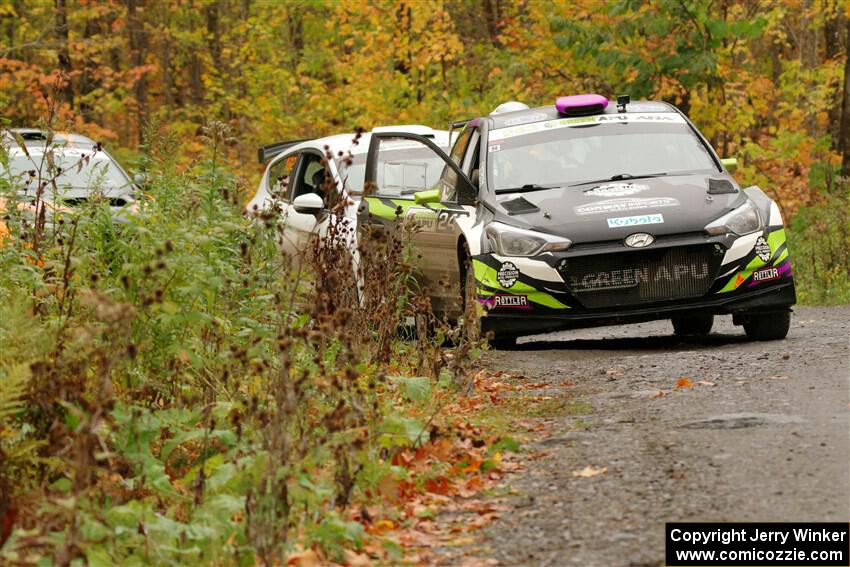 Patrick Gruszka / Florian Barral Hyundai i20 R5 before the start of SS15, Double Trouble.