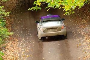 Silas Himes / Charlotte Himes Subaru WRX STi leaves the start of SS16, Mount Marquette.