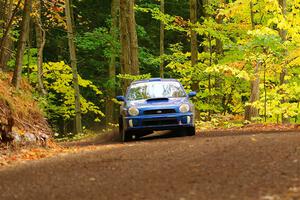 Jimmy Pelizzari / Kate Stevens Subaru WRX on SS16, Mount Marquette.