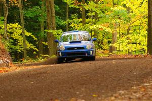 Jimmy Pelizzari / Kate Stevens Subaru WRX on SS16, Mount Marquette.