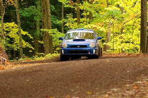 Jimmy Pelizzari / Kate Stevens Subaru WRX on SS16, Mount Marquette.