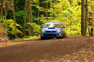 Jimmy Pelizzari / Kate Stevens Subaru WRX on SS16, Mount Marquette.