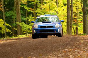 Jimmy Pelizzari / Kate Stevens Subaru WRX on SS16, Mount Marquette.