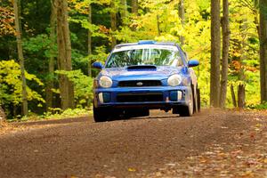 Jimmy Pelizzari / Kate Stevens Subaru WRX on SS16, Mount Marquette.