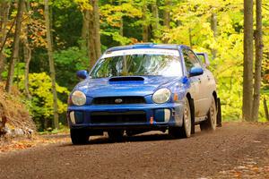 Jimmy Pelizzari / Kate Stevens Subaru WRX on SS16, Mount Marquette.