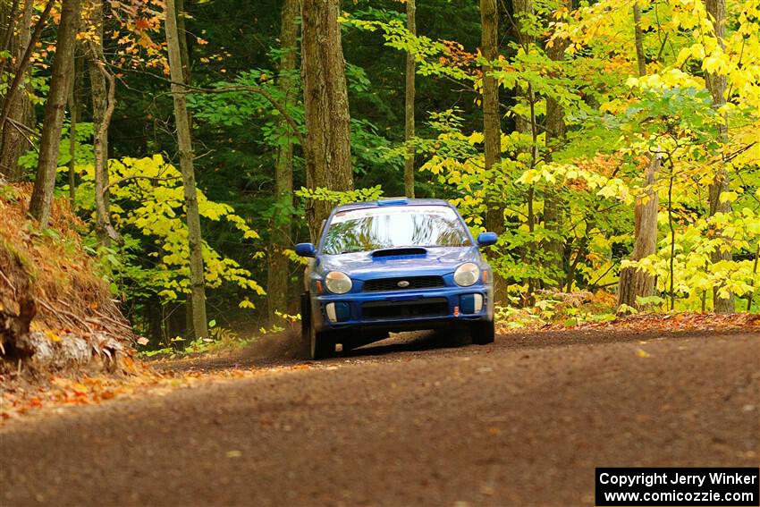 Jimmy Pelizzari / Kate Stevens Subaru WRX on SS16, Mount Marquette.