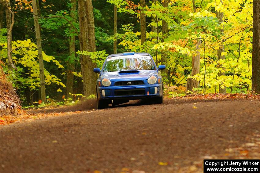 Jimmy Pelizzari / Kate Stevens Subaru WRX on SS16, Mount Marquette.