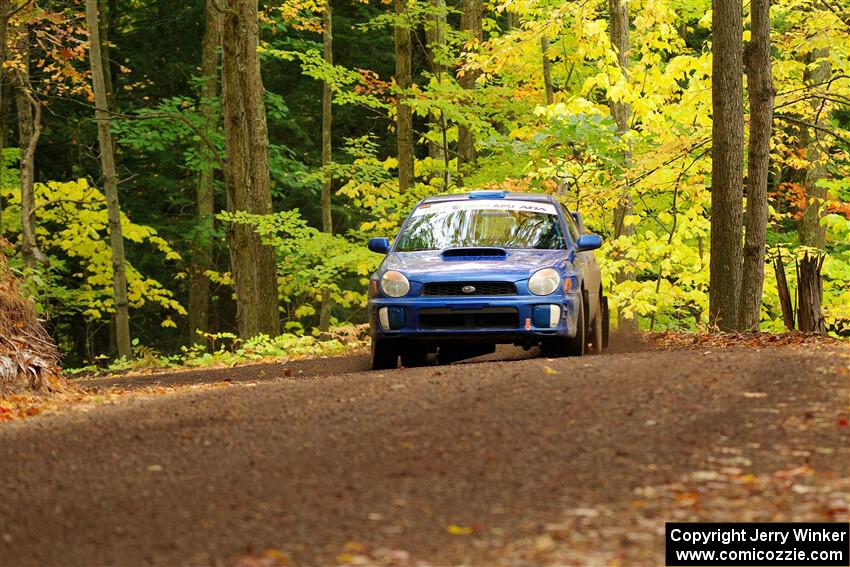 Jimmy Pelizzari / Kate Stevens Subaru WRX on SS16, Mount Marquette.