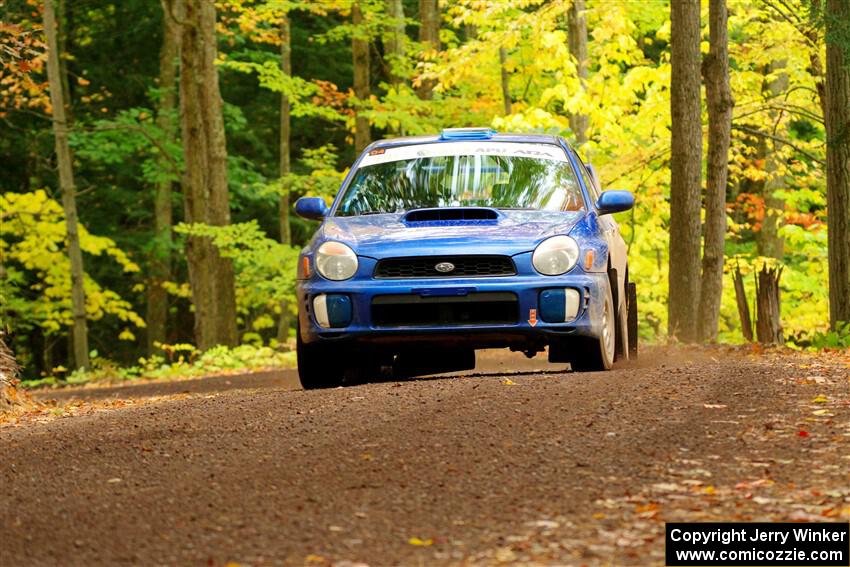 Jimmy Pelizzari / Kate Stevens Subaru WRX on SS16, Mount Marquette.