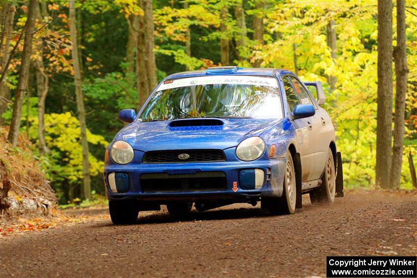 Jimmy Pelizzari / Kate Stevens Subaru WRX on SS16, Mount Marquette.