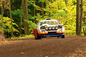 Kevin Schmidt / Kyle Roberts Mazda RX-7 on SS16, Mount Marquette.