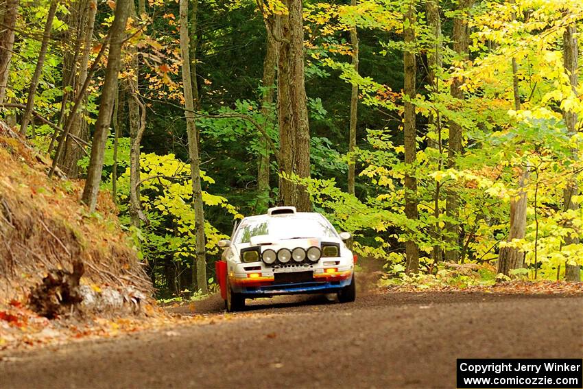 Kevin Schmidt / Kyle Roberts Mazda RX-7 on SS16, Mount Marquette.