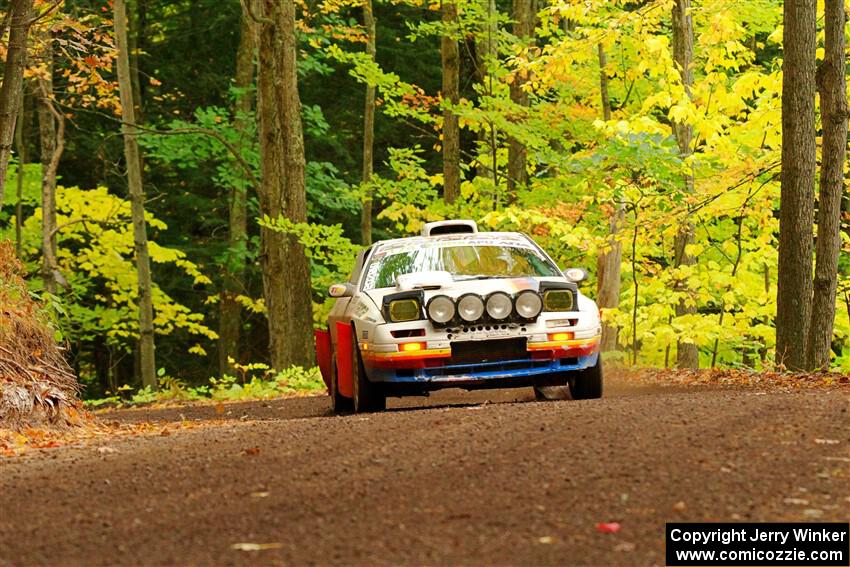 Kevin Schmidt / Kyle Roberts Mazda RX-7 on SS16, Mount Marquette.