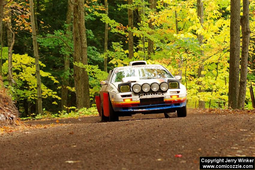 Kevin Schmidt / Kyle Roberts Mazda RX-7 on SS16, Mount Marquette.