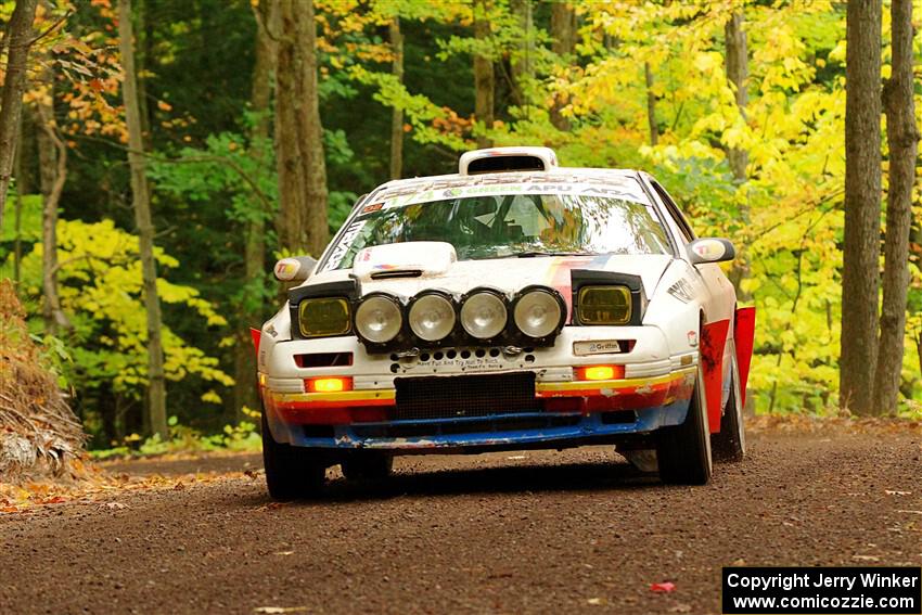 Kevin Schmidt / Kyle Roberts Mazda RX-7 on SS16, Mount Marquette.