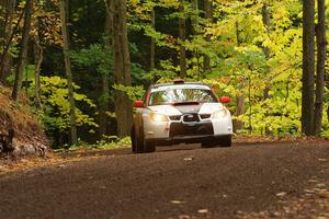 Jason Cook / Maggie Tu Subaru WRX on SS16, Mount Marquette.