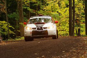 Jason Cook / Maggie Tu Subaru WRX on SS16, Mount Marquette.