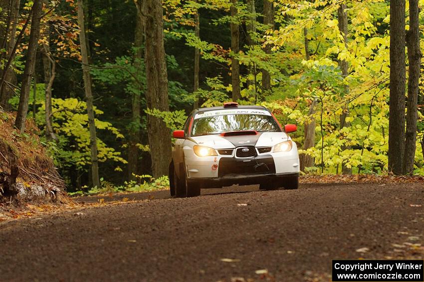 Jason Cook / Maggie Tu Subaru WRX on SS16, Mount Marquette.