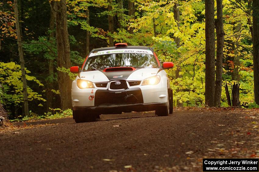 Jason Cook / Maggie Tu Subaru WRX on SS16, Mount Marquette.