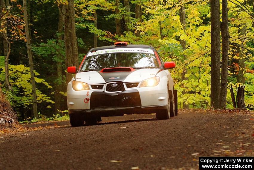 Jason Cook / Maggie Tu Subaru WRX on SS16, Mount Marquette.