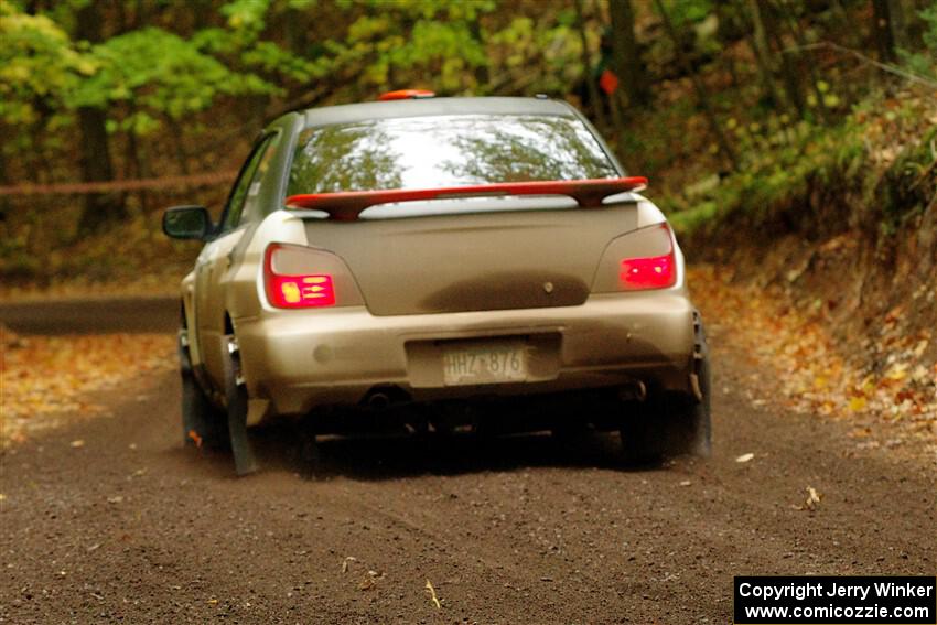 Jason Cook / Maggie Tu Subaru WRX on SS16, Mount Marquette.