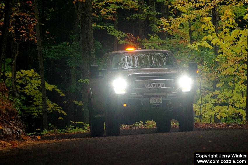 A Ford F-150 pickup sweeps SS16, Mount Marquette.