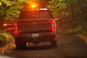 A Ford F-250 Super Duty pickup sweeps SS16, Mount Marquette.