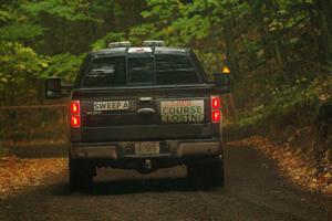 A Ford F-150 pickup sweeps SS16, Mount Marquette.