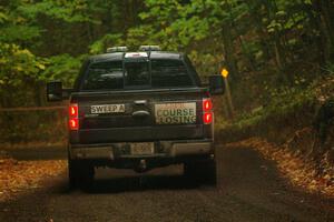 A Ford F-150 pickup sweeps SS16, Mount Marquette.