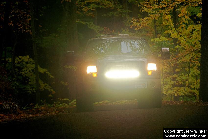 A Ford F-150 pickup sweeps SS16, Mount Marquette.