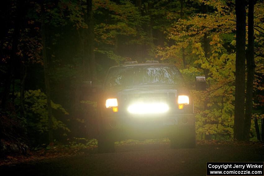 A Ford F-150 pickup sweeps SS16, Mount Marquette.