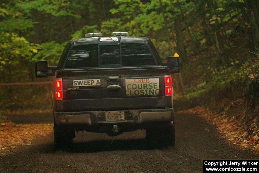 A Ford F-150 pickup sweeps SS16, Mount Marquette.