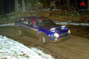 Jimmy Pelizzari / Kate Stevens Subaru WRX on SS2, Soden-Blue Lake I.