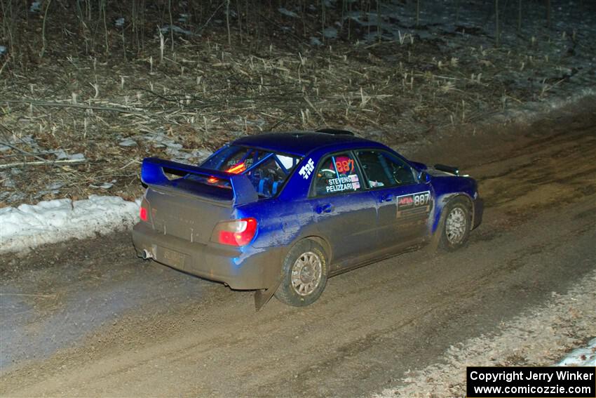 Jimmy Pelizzari / Kate Stevens Subaru WRX on SS2, Soden-Blue Lake I.